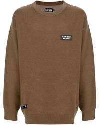 Izzue Logo-patch Knitted Sweater - Green