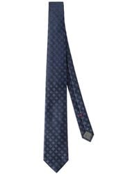 Brunello Cucinelli - Silk Tie With Geometric Floral Pattern - Lyst