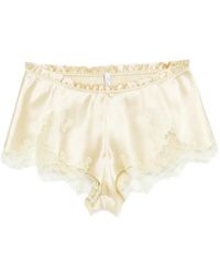 Carine Gilson - Lace-Detail Silk Shorts - Lyst
