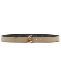 Liu Jo - Logo-Plaque Monogram-Pattern Belt - Lyst
