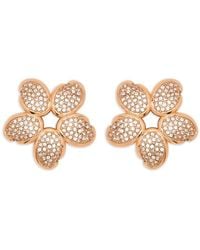 Oscar de la Renta - Orecchini O Flower Con Cristalli - Lyst