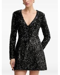 Bardot - Eida Hourglass Sequin-Embellishment V-Neck Mini Dress - Lyst
