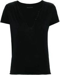 Zadig & Voltaire - Camiseta con cuello henley - Lyst