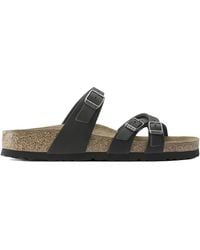 Birkenstock - Franca Oiled-Leather Buckle Sandals - Lyst