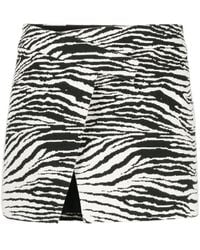The Attico - Mini-Rok Met Zebraprint - Lyst