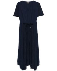 Herno - Robe Plissée À Col V - Lyst
