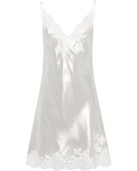 Carine Gilson - Camisole-Kleid mit Spitzenborten - Lyst