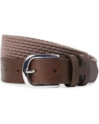 Hackett - Parachute Braided Leather-Trim Belt - Lyst