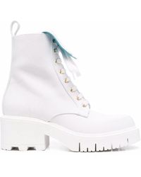 Chiara Ferragni - Logo-Embossed Lace-Up Boots - Lyst