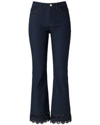Cinq À Sept - Stevie Guipure Lace-Trim Jeans - Lyst