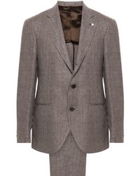 Luigi Bianchi - Houndstooth-pattern Linen Suit - Lyst