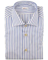 Kiton - Gestreept Overhemd - Lyst