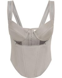 Dion Lee - Panelled Zipped Bustier Top - Lyst