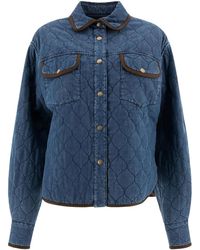 Jacob Cohen - Quilted Denim Shirt Jacket - Lyst