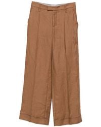 Brunello Cucinelli - Pleated Turn-Up Trousers - Lyst