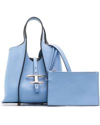 Tod's - Mini T Timeless Leather Tote Bag - Lyst