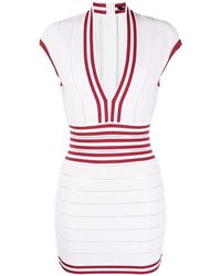 Balmain - Ribbed-Knit Bodycon Dress - Lyst