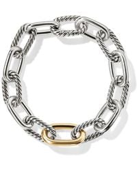 David Yurman - 18kt Yellow Gold And Sterling Silver Dy Madison Chain Bracelet - Lyst