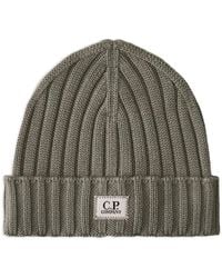 C.P. Company - Ribbed-Wool Beanie Hat - Lyst