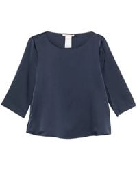 Pennyblack - Satin-Finish Three-Quarter Sleeve Blouse - Lyst
