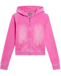 Juicy Couture - Hoodie À Effet Délavé Zippé - Lyst
