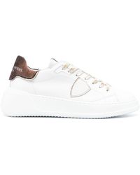 Philippe Model - Tres Temple Two-tone Leather Sneakers - Lyst