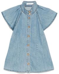 Zimmermann - Crush Blouse Met Fladdermouwen - Lyst