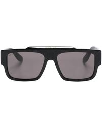 Gucci - Gg Supreme Rectangle-Frame Sunglasses - Lyst