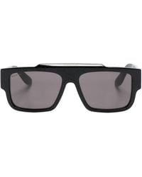 Gucci - Gg Supreme Rectangle-Frame Sunglasses - Lyst