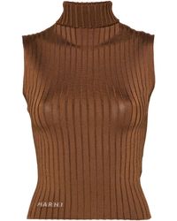 Marni - High-neck Ribbed Top - Lyst