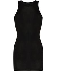 Wardrobe NYC - Round-neck Ribbed-knit Minidress - Lyst