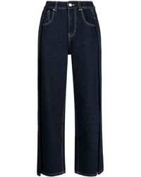 B+ AB - Overlapping-panel Wide-leg Jeans - Lyst