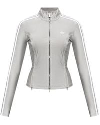 adidas - Logo-Print Zip-Up Sweatshirt - Lyst