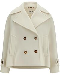 Chloé - Double-Breasted Wool-Blend Jacket - Lyst