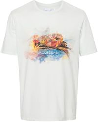 Jacob Cohen - T-Shirt mit Illustrations-Print - Lyst