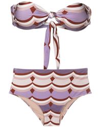 Adriana Degreas - Ondas Vintage-print Strapless Bikini - Lyst