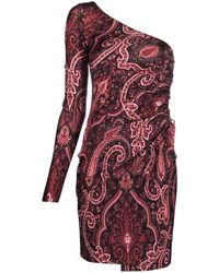 Etro - One Shoulder Paisley Print Dress - Lyst