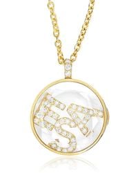 Moritz Glik - M C Initial Diamond Shaker Necklace - Lyst
