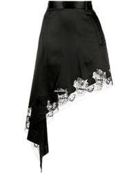 JNBY - Lace-Trim Asymmetric Midi Skirt - Lyst