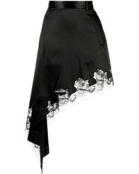 JNBY - Lace-Trim Asymmetric Midi Skirt - Lyst