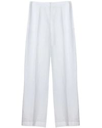 Purotatto - Linen Wide-Leg Trousers - Lyst