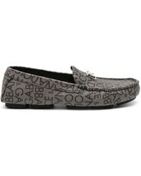 Dolce & Gabbana - Loafer aus Logo-Jacquard mit Schilddetail - Lyst