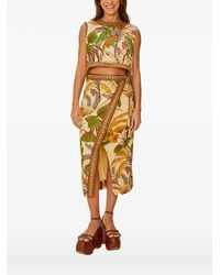 FARM Rio - Foliage Sketch Open Back Top - Lyst