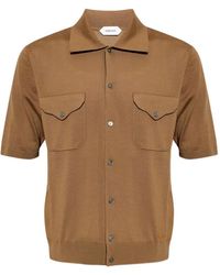 Versace - Short-Sleeved Button-Up Sweater - Lyst