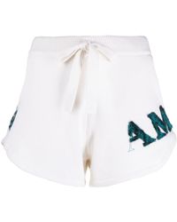 Amiri - Logo-Embroidered Cotton-Blend Track Shorts - Lyst