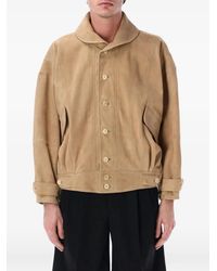 AURALEE - Suede Bomber Jacket - Lyst
