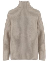 Allude - Ribbed-Knit Turtleneck Sweater - Lyst
