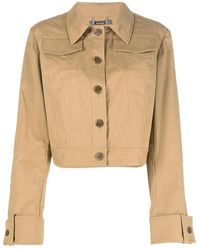 Alberta Ferretti - Button-Up Cropped Jacket - Lyst