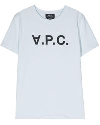 A.P.C. - T-shirt en coton à logo imprimé - Lyst