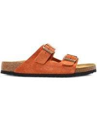 Birkenstock - Arizona Suede Leather Sandals - Lyst